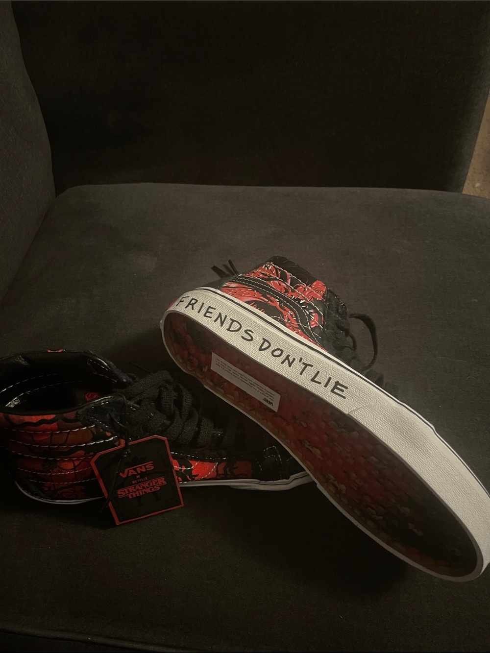**NEW**

Stranger things Vans High-Top Sneakers in Black & Red